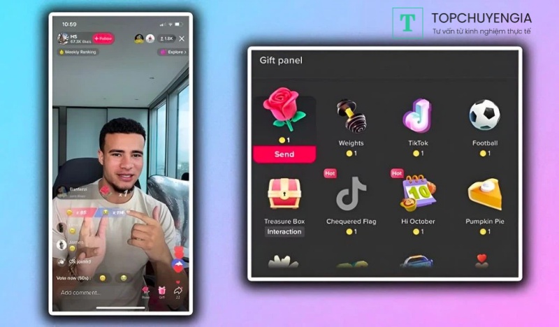 nhận donate kiếm tiền từ live game tiktok